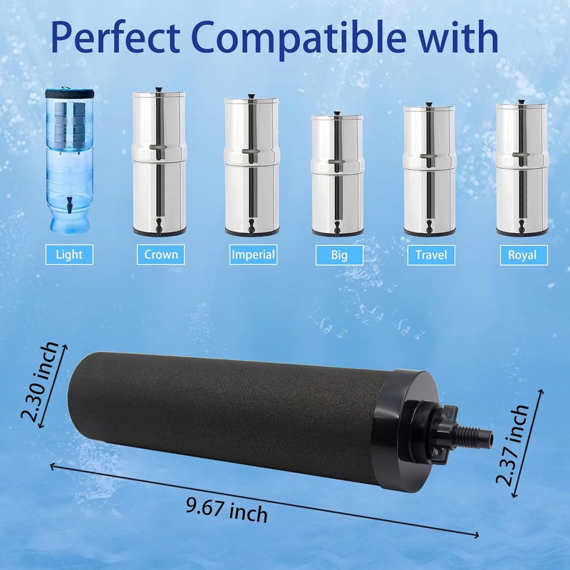 Renami 1 Micron Water Filter Replacement for Berkey® BB9-2® Black Purification Elements, Compatible with Berkey® Gravity Filter System, Pack of 4 - Image 3